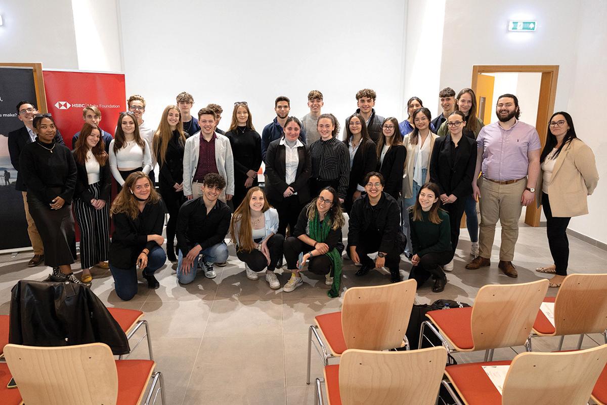 ‘Leaders for a Day’ participants and JAYE Malta staff.